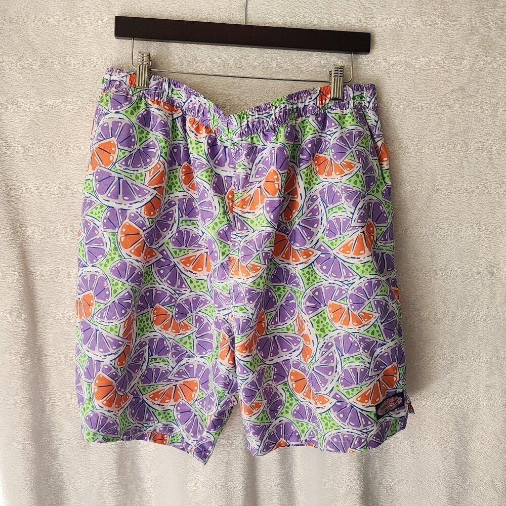 Vineyard Vines swim trunks board shorts sz XL men  orange slices